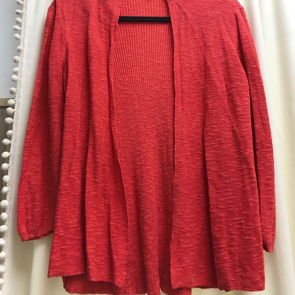 Elieen Fisher Red Cardigan